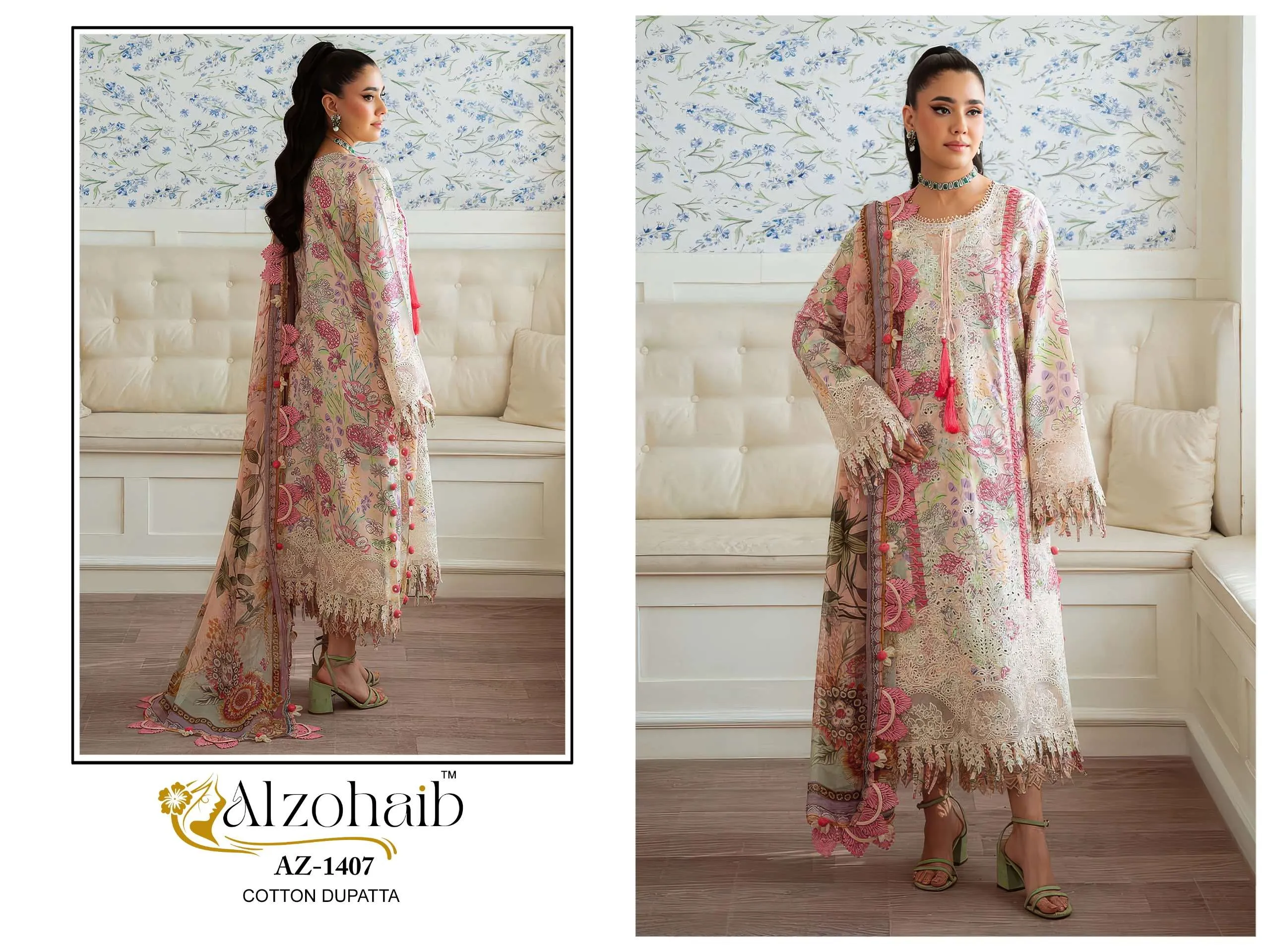 Al Zohaib Design No - 1398-1400-1404-1405-1407 Pakistani Suits