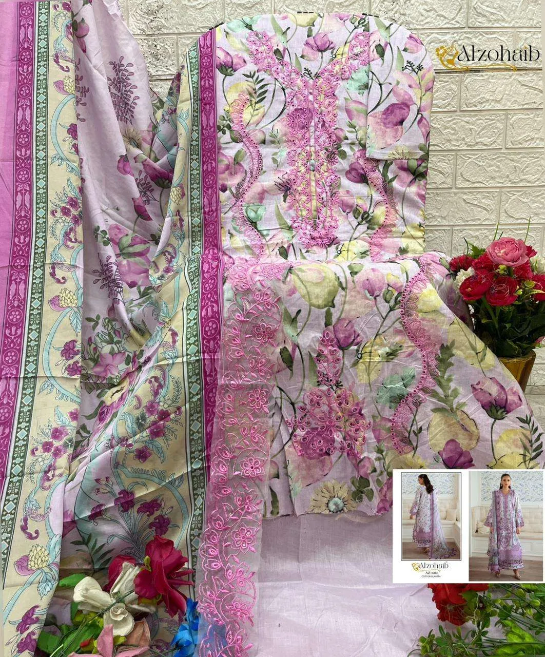 Al Zohaib Design No - 1398-1400-1404-1405-1407 Pakistani Suits