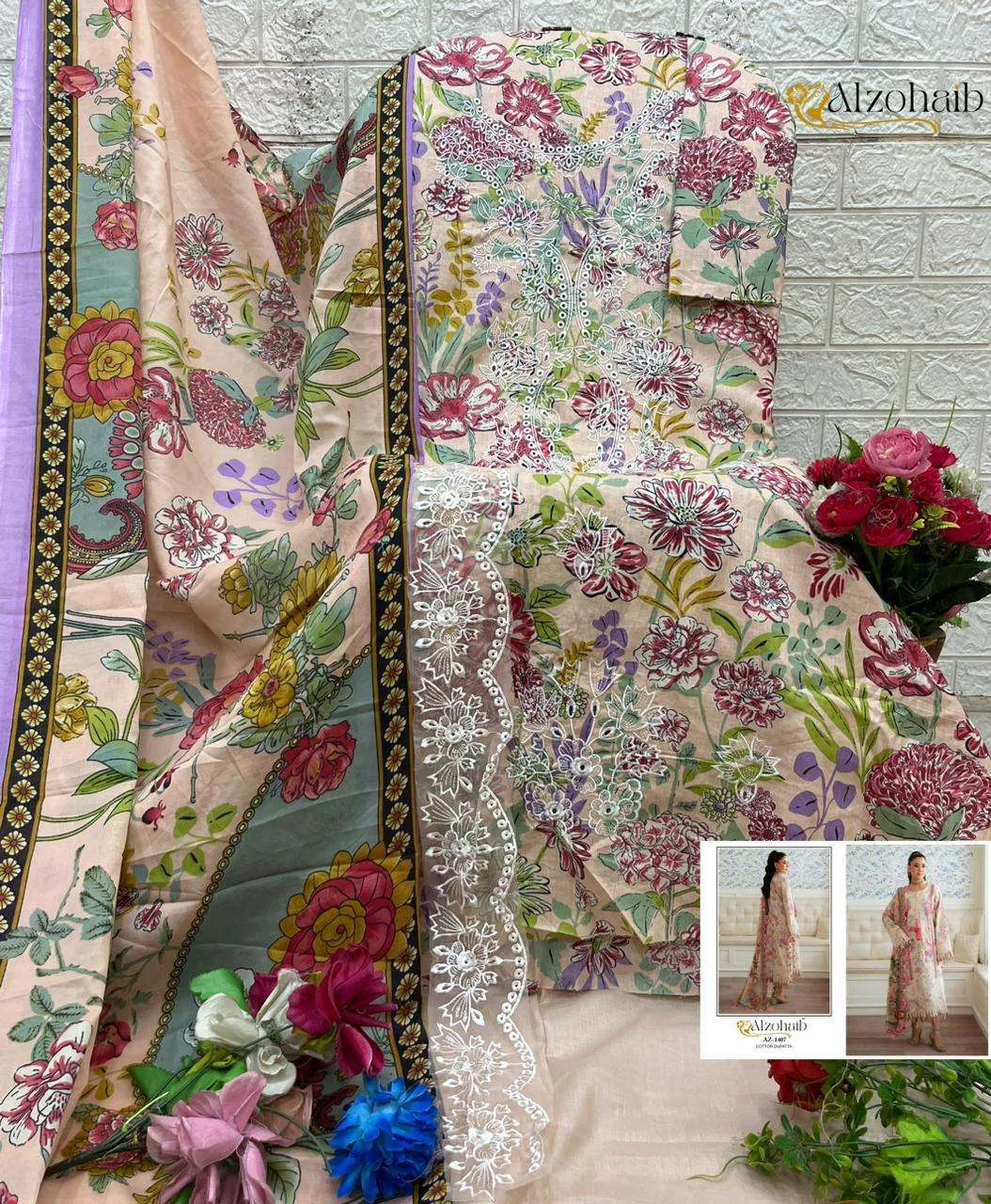 Al Zohaib Design No - 1398-1400-1404-1405-1407 Pakistani Suits