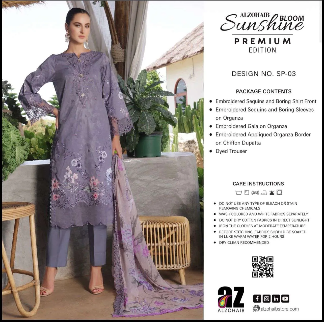 Al Zohaib Sunshine Bloom Premium Edition Pakistani Suits