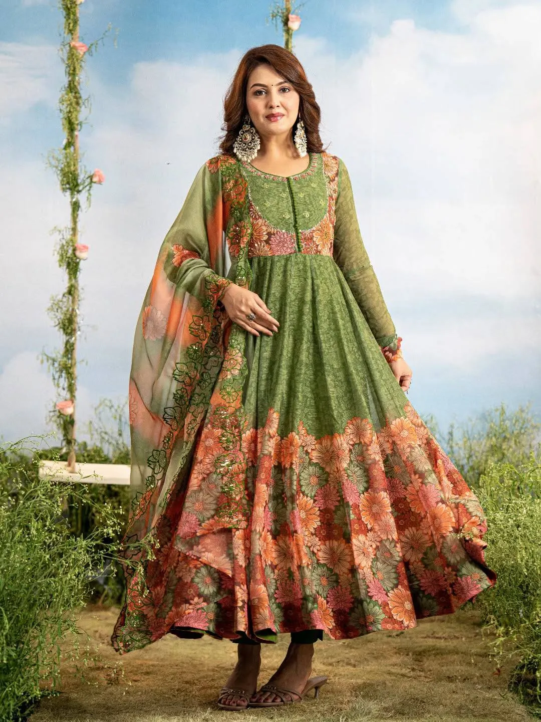 Alia 536 Fox Georgette Digital Printed Readymade Dress