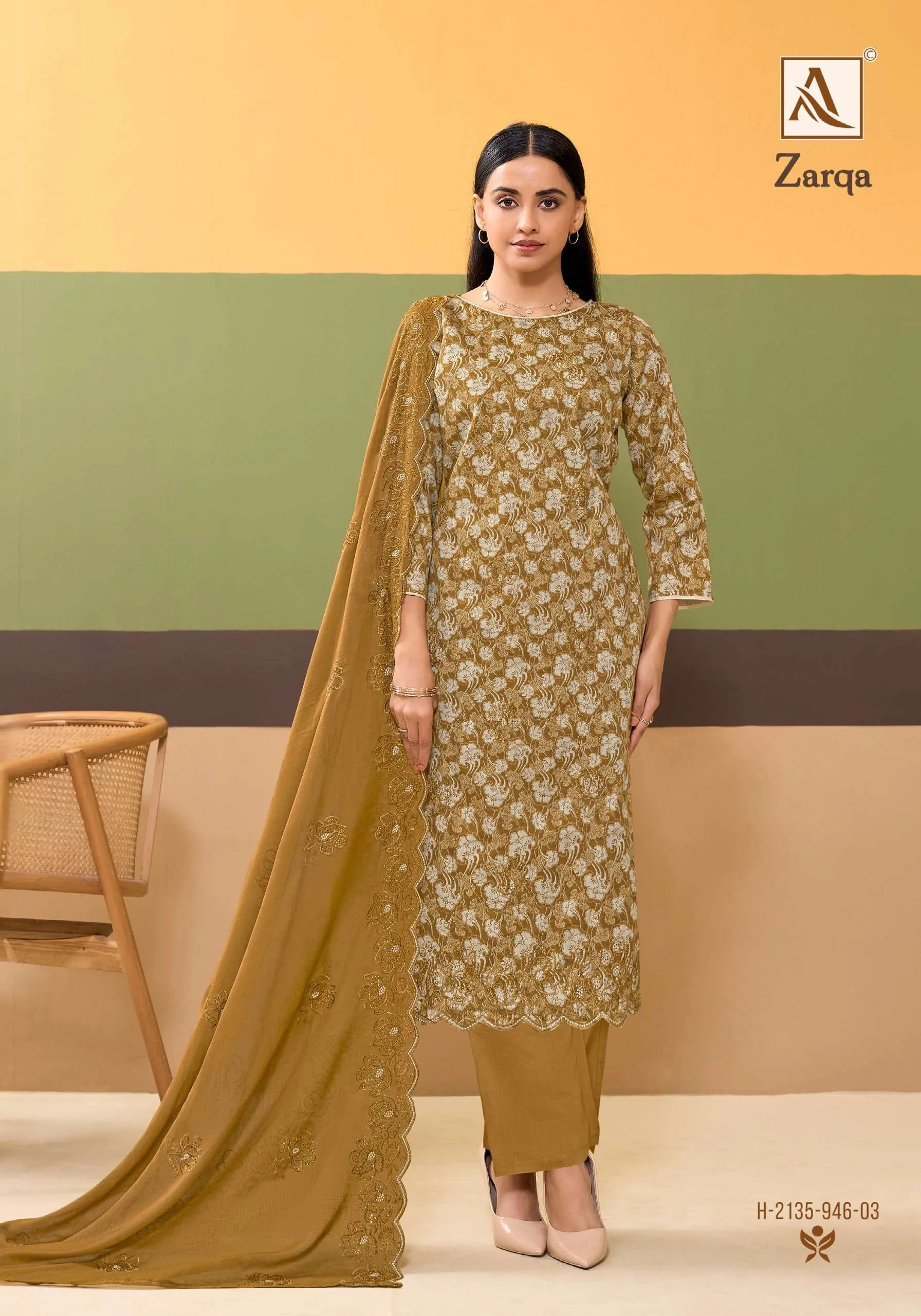 Alok Suits Zarqa Semi Stitched Suits