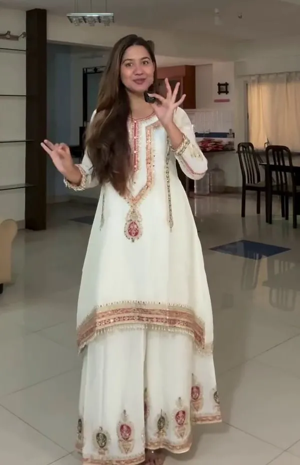 ASD Chinon Silk Embroidery Eid Readymade Dress