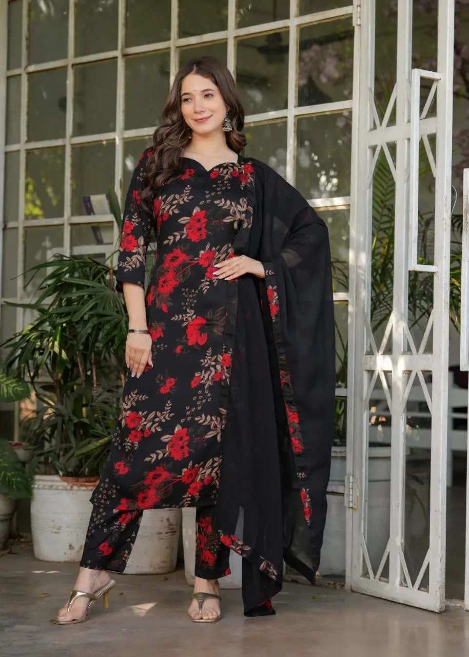 ATQ Vol 33 Silk Blend Printed Readymade Dress