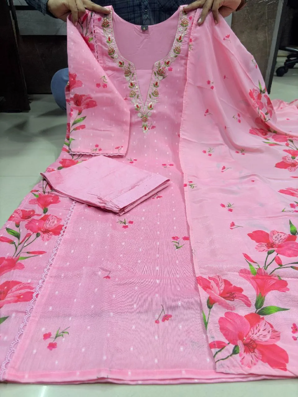 ATQ Vol 37 Chanderi Silk Printed Readymade Dress