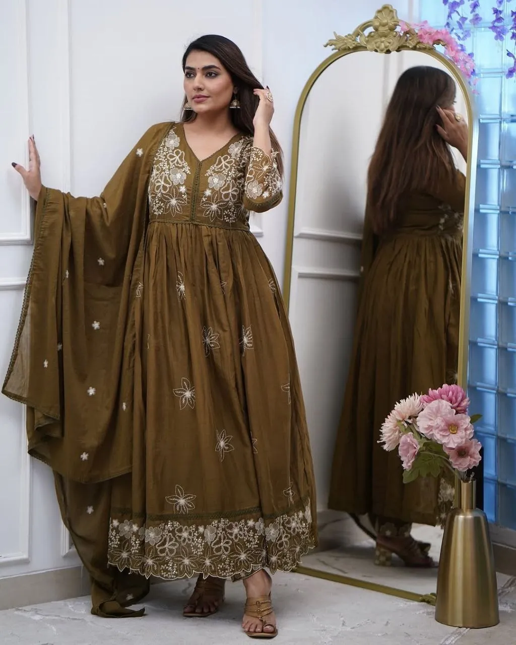ATQ Vol 39 Cotton Silk Embroidery Readymade Dress