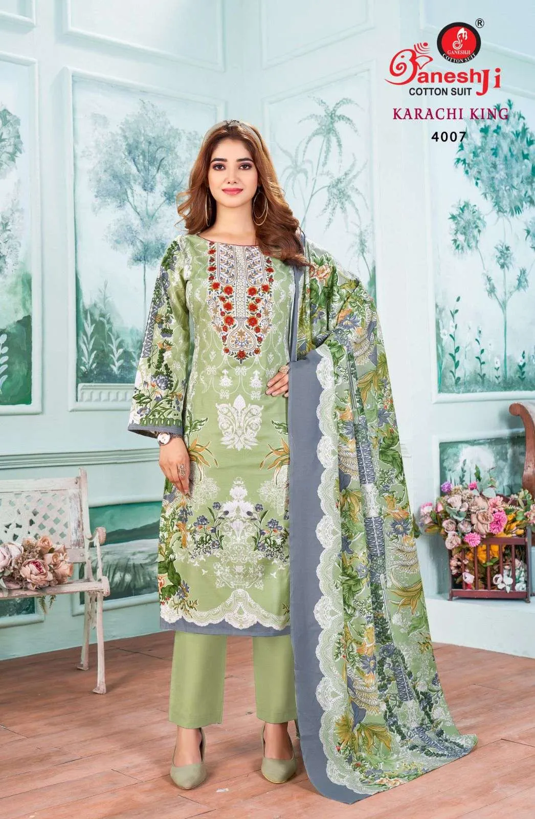 Bansi Karachi King Vol 4 Unstitched Suits