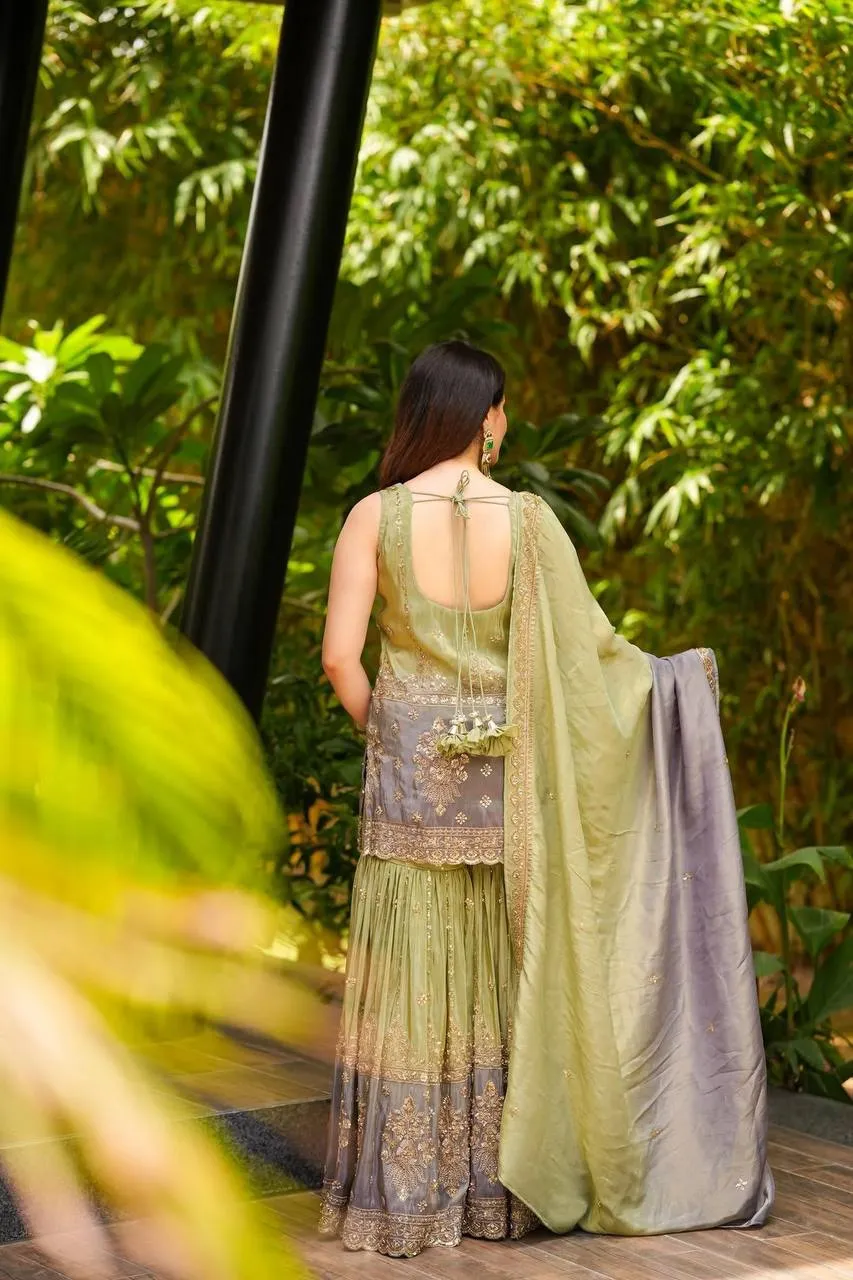 BDB 47 Chinon Sequnce Embroidey Readymade Dress