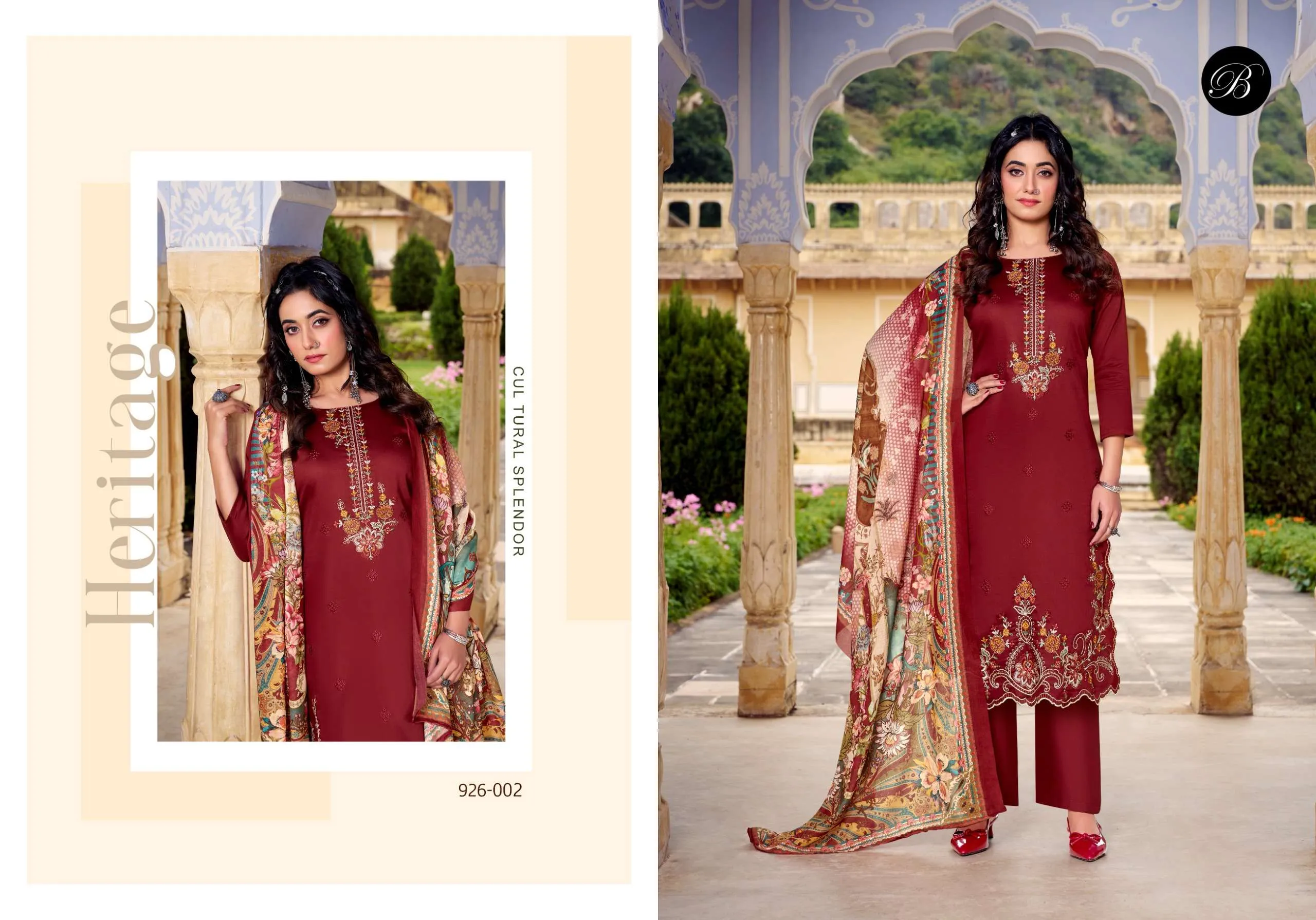 Belliza Designer Studio Zarqash Vol 13 Semi Stitched Suits