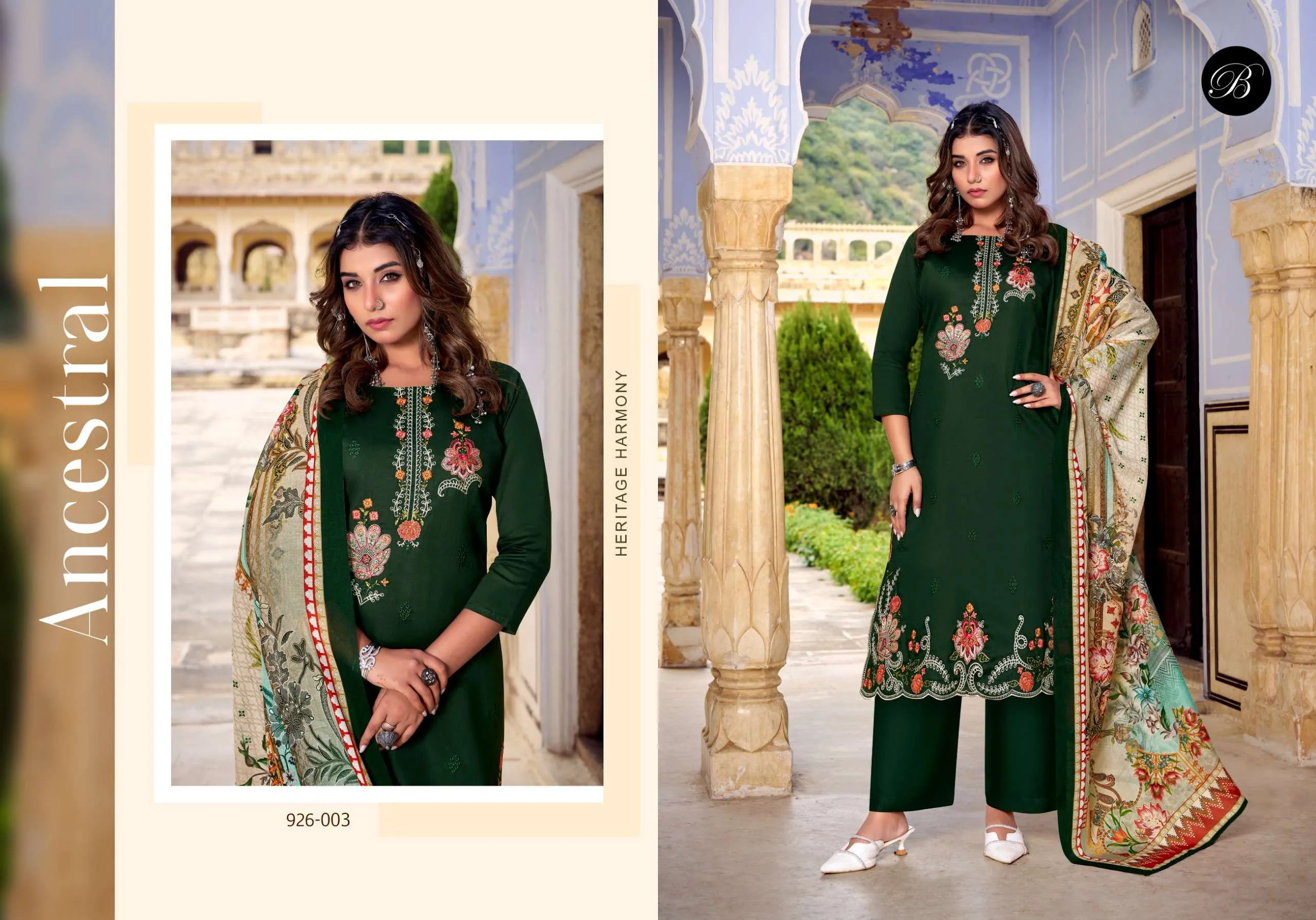 Belliza Designer Studio Zarqash Vol 13 Semi Stitched Suits