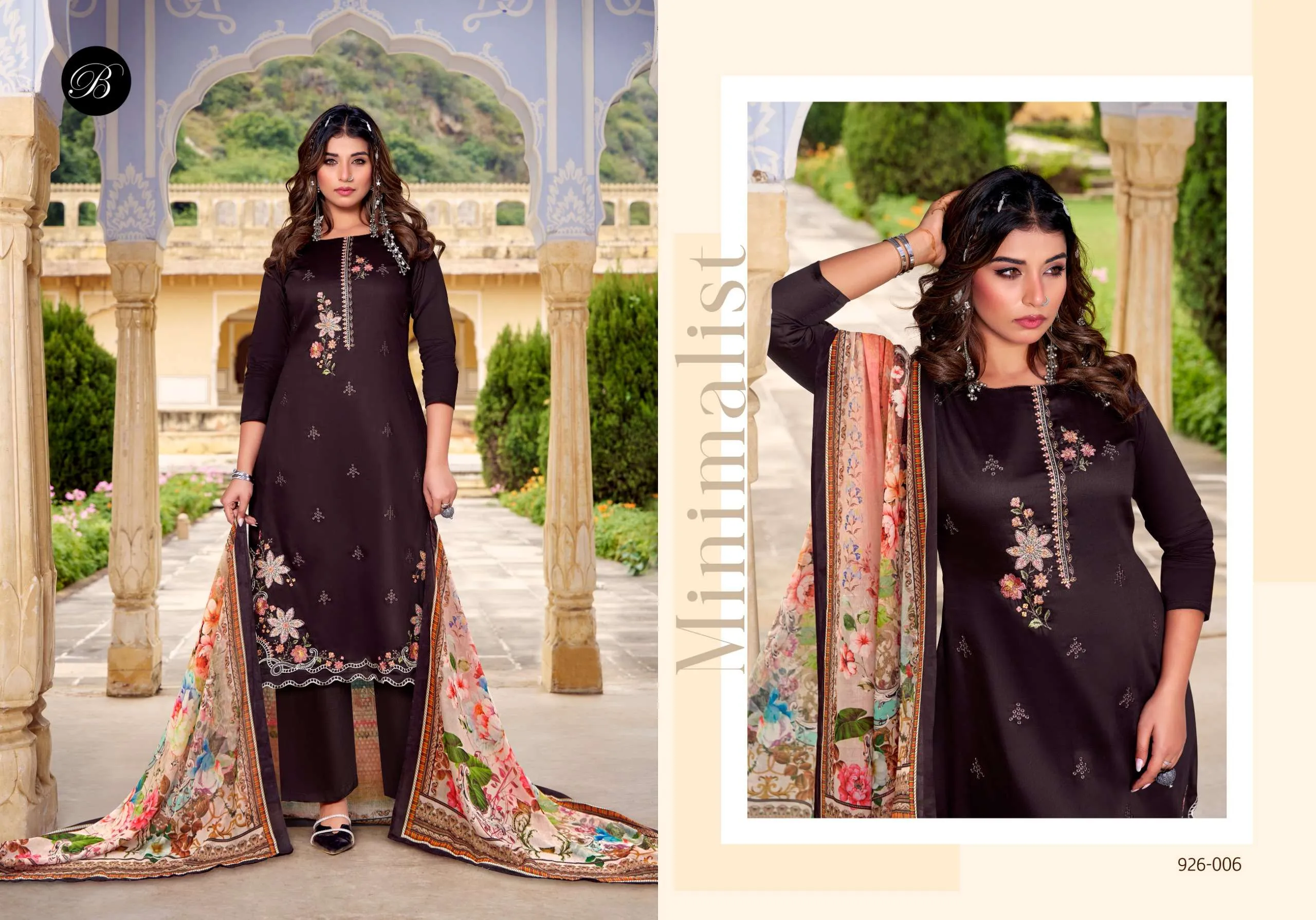 Belliza Designer Studio Zarqash Vol 13 Semi Stitched Suits