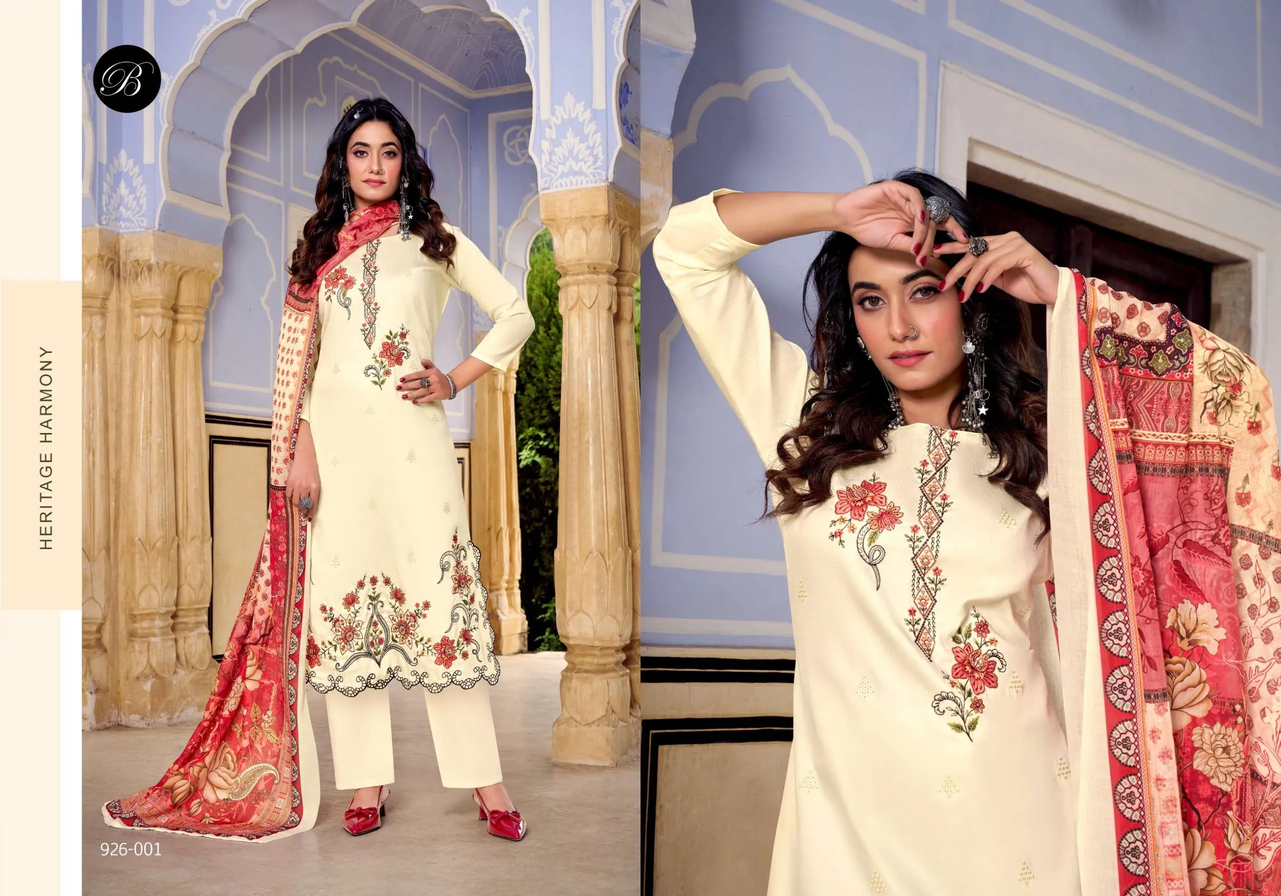 Belliza Designer Studio Zarqash Vol 13 Semi Stitched Suits