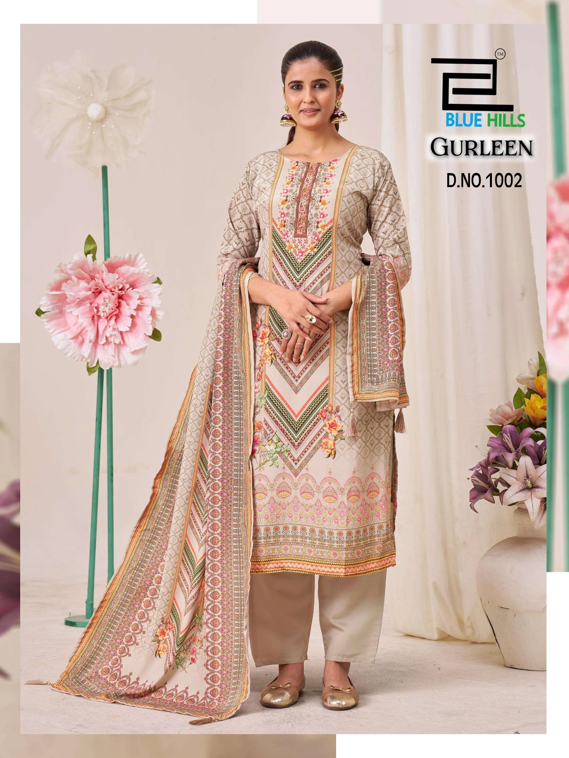 Blue Hills Gulreen Readymade Suits