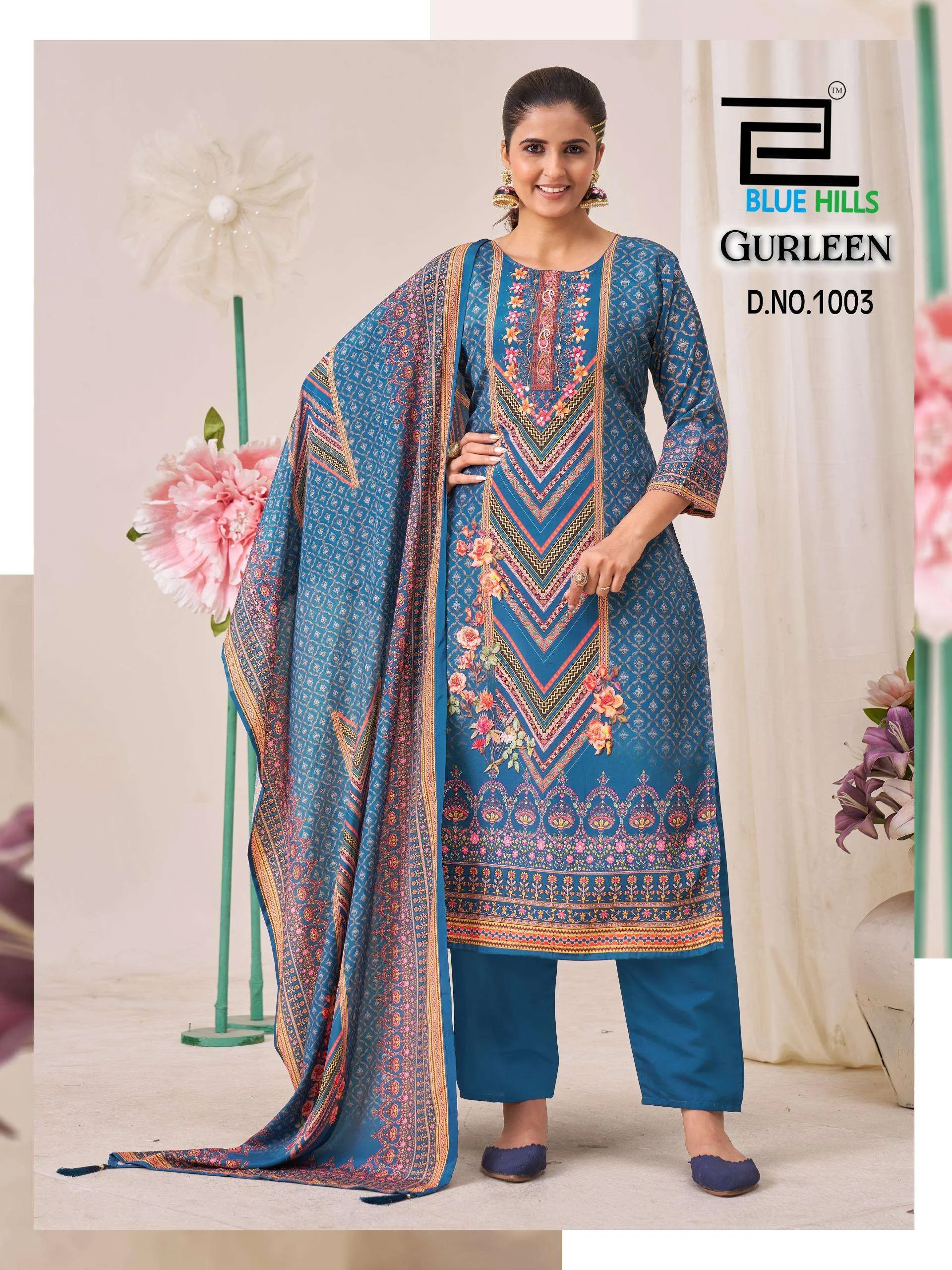 Blue Hills Gulreen Readymade Suits