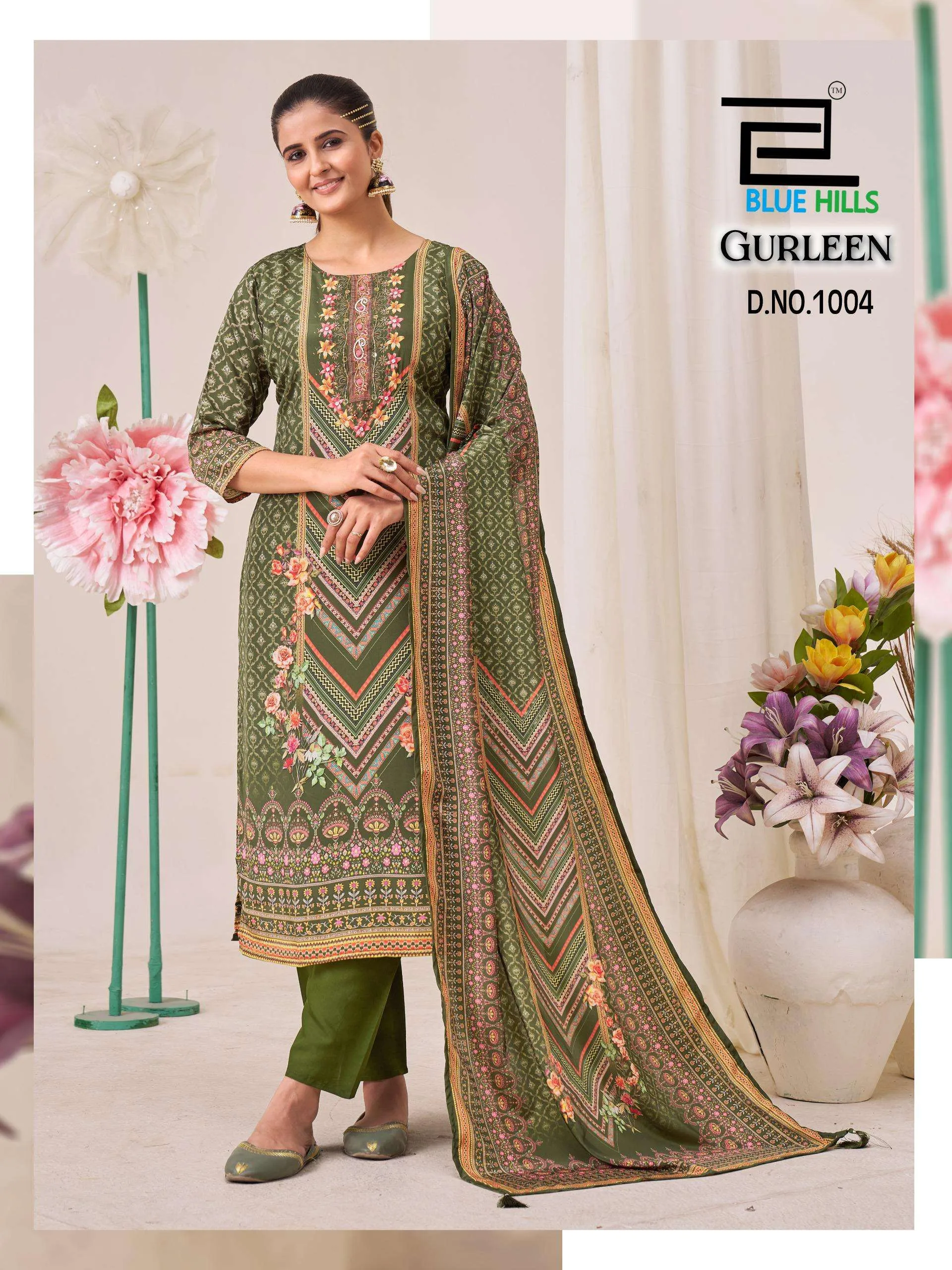 Blue Hills Gulreen Readymade Suits