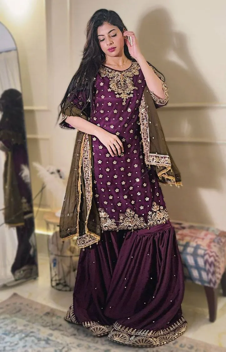 C585 Chinon Silk Designer Eid Festival Readymade Dress