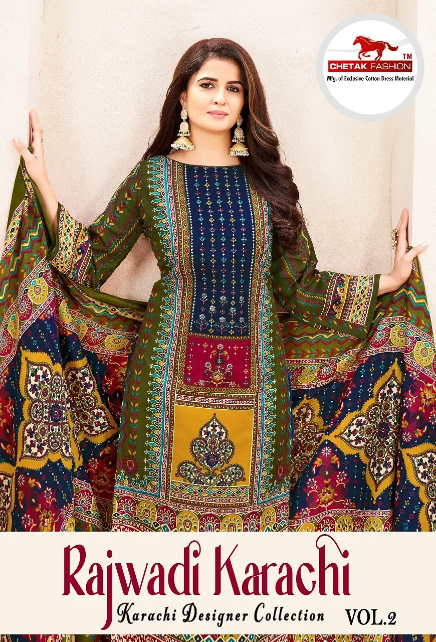 Chetak Rajwadi Karachi Vol 2 Unstitched Suits
