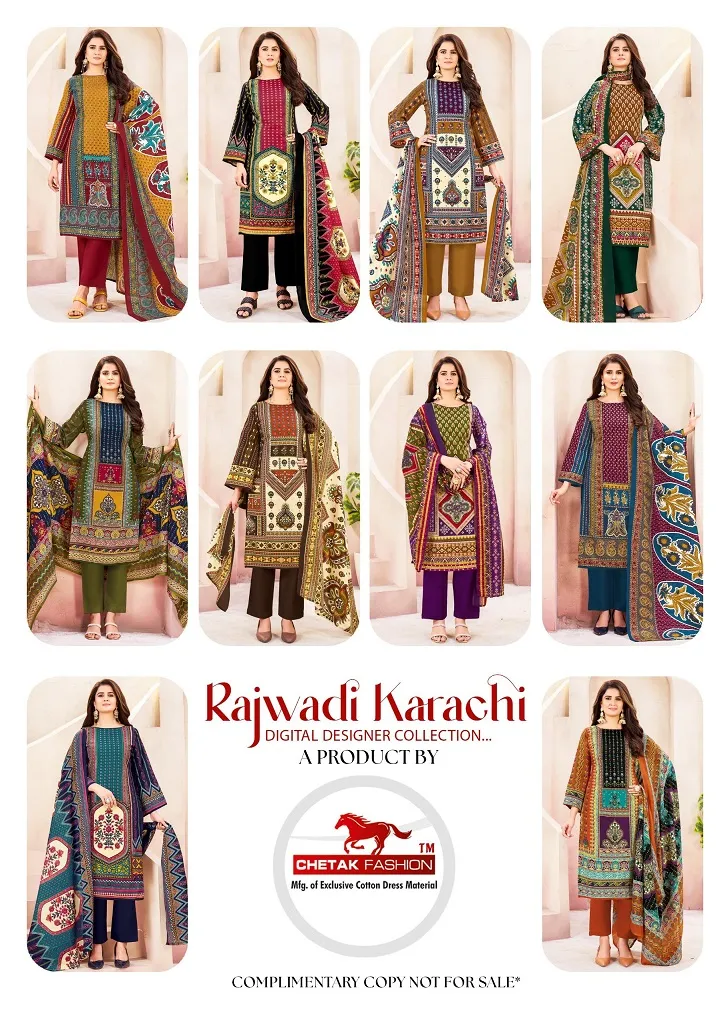 Chetak Rajwadi Karachi Vol 2 Unstitched Suits