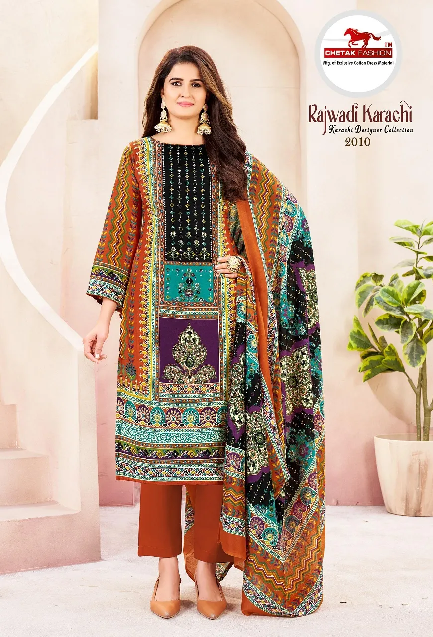 Chetak Rajwadi Karachi Vol 2 Unstitched Suits
