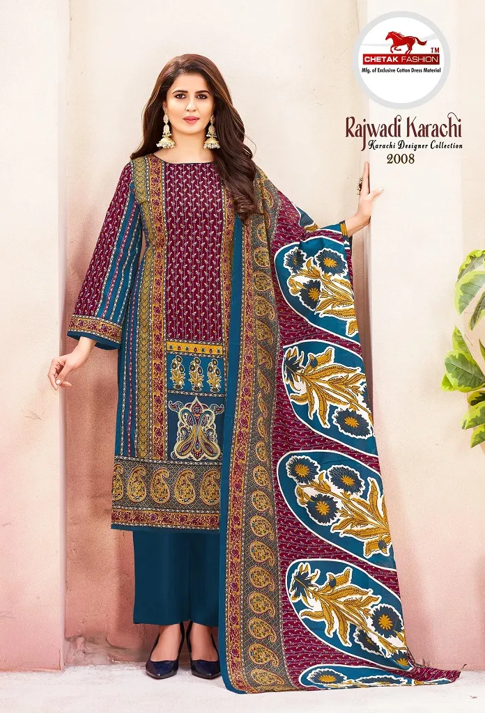 Chetak Rajwadi Karachi Vol 2 Unstitched Suits