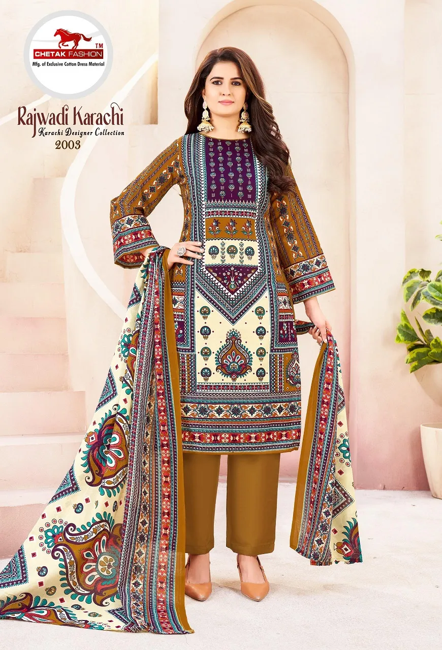 Chetak Rajwadi Karachi Vol 2 Unstitched Suits