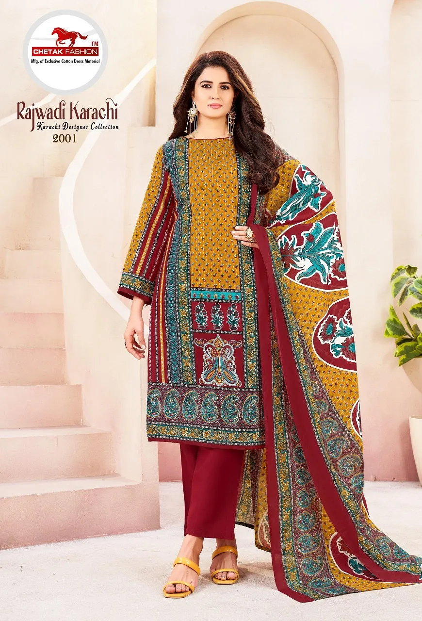 Chetak Rajwadi Karachi Vol 2 Unstitched Suits