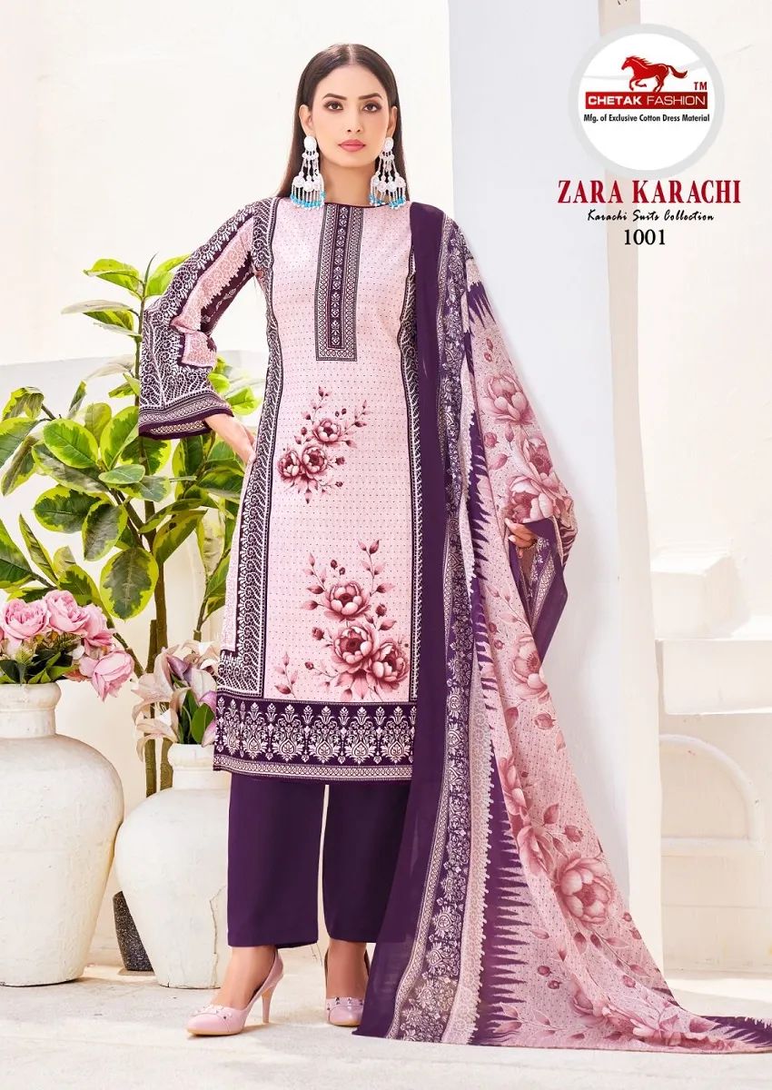 Chetak Zara Karachi Vol 1 Unstitched Suits