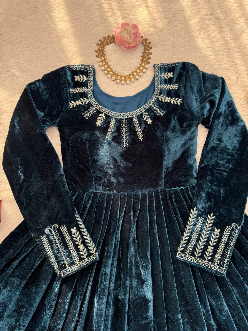 Deepika 5951 Viscos Velvet Winter Readymade Dress