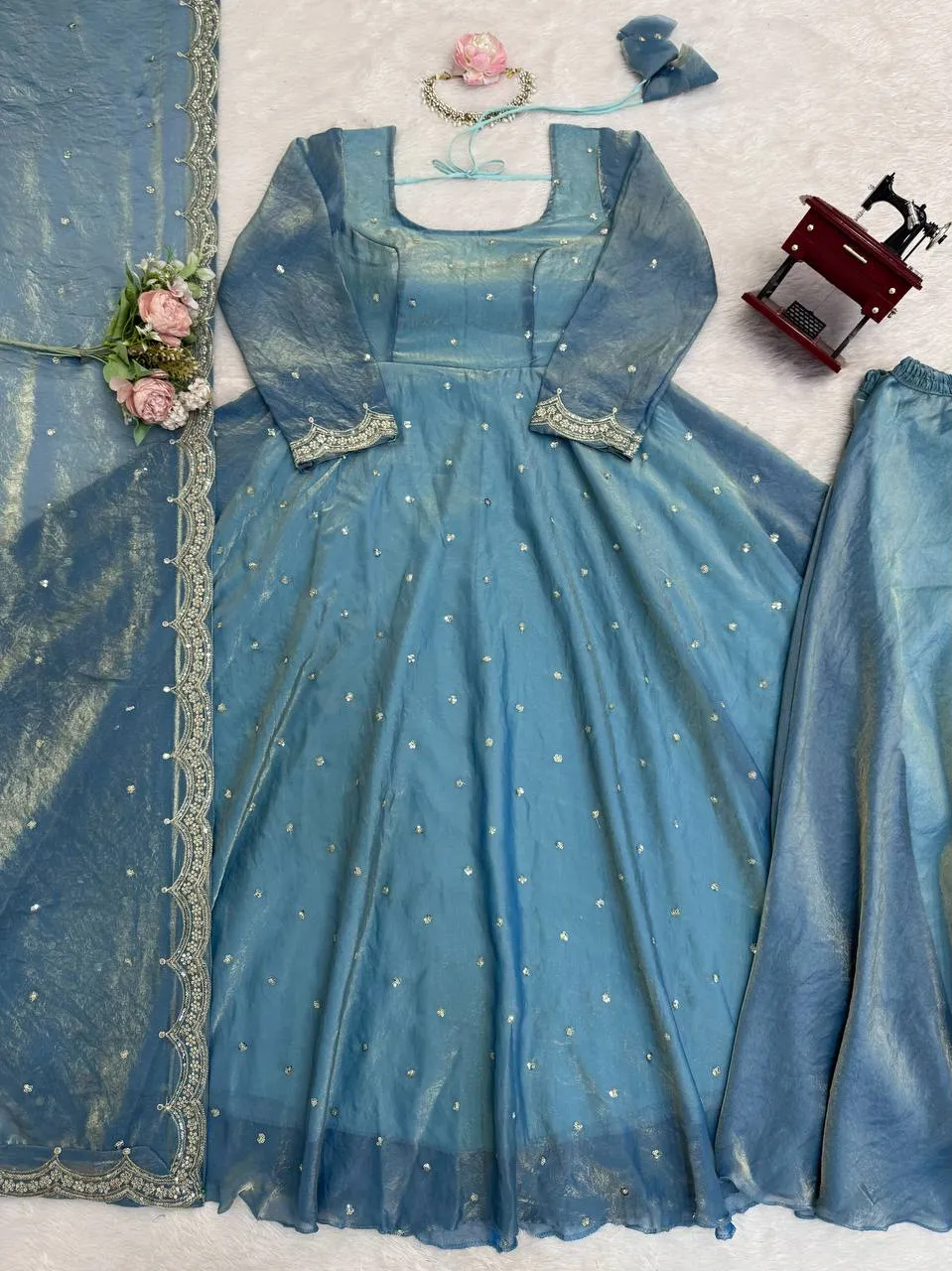 Deepika 5954 Fendy Silk Thread Sequnce Readymade Dress