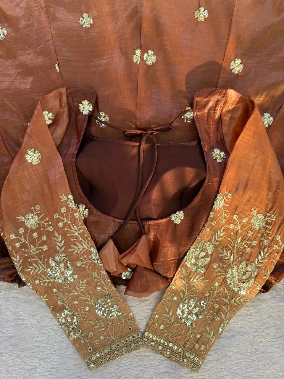 Deepika 5955 Chinon Silk Thread Sequnce Readymade Dress