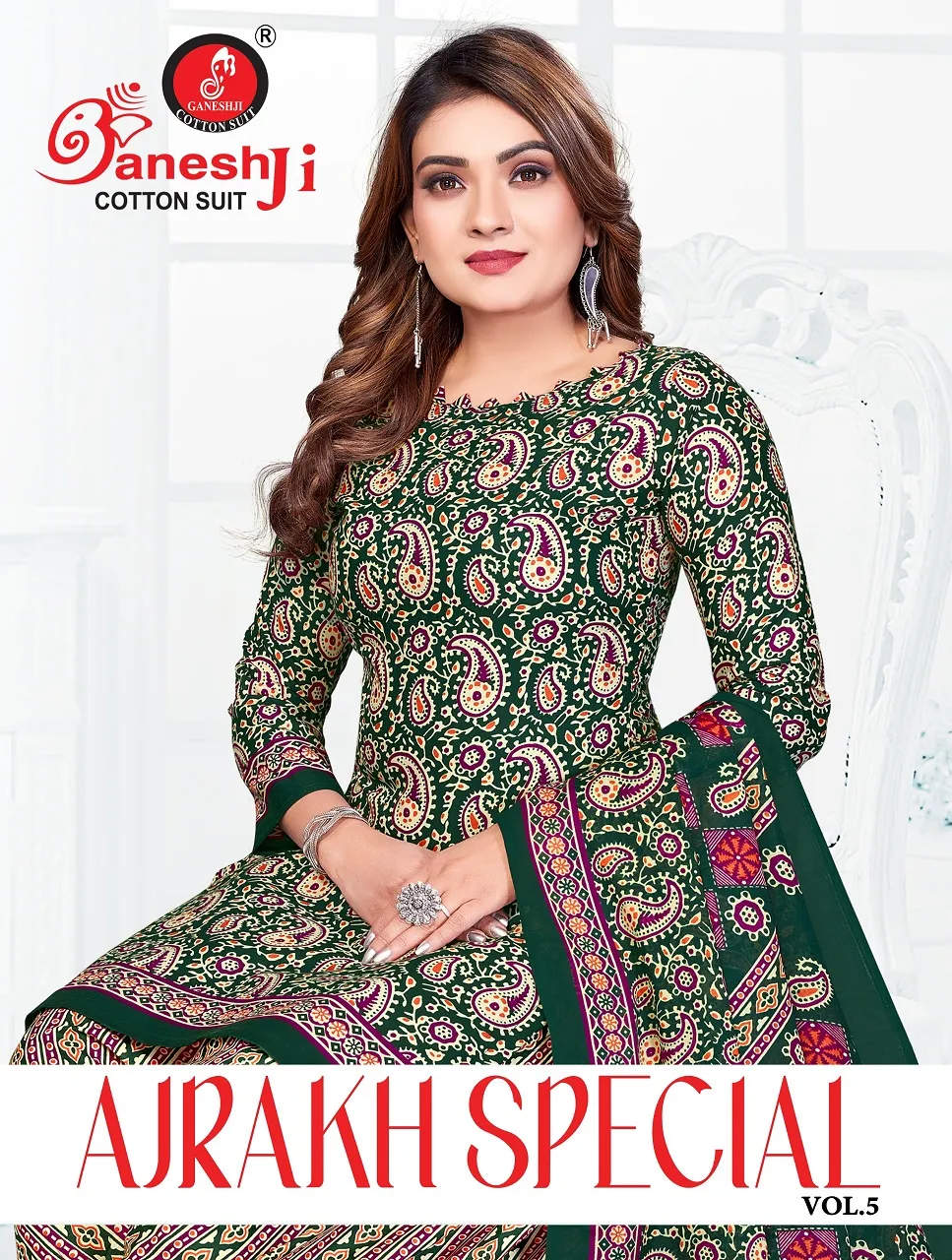 Ganeshji Ajrakh Special Vol 5 Unstitched Suits