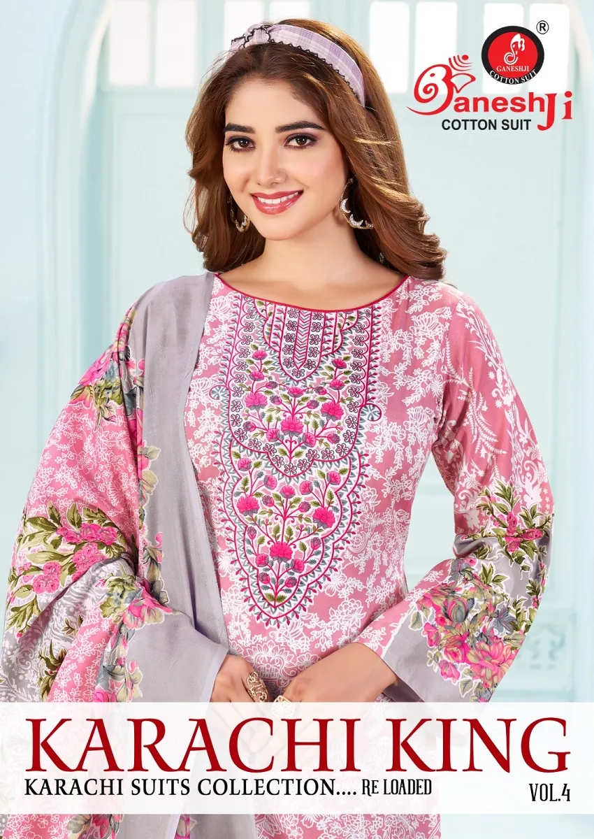 Ganeshji Karachi King Vol 4 Unstitched Suits