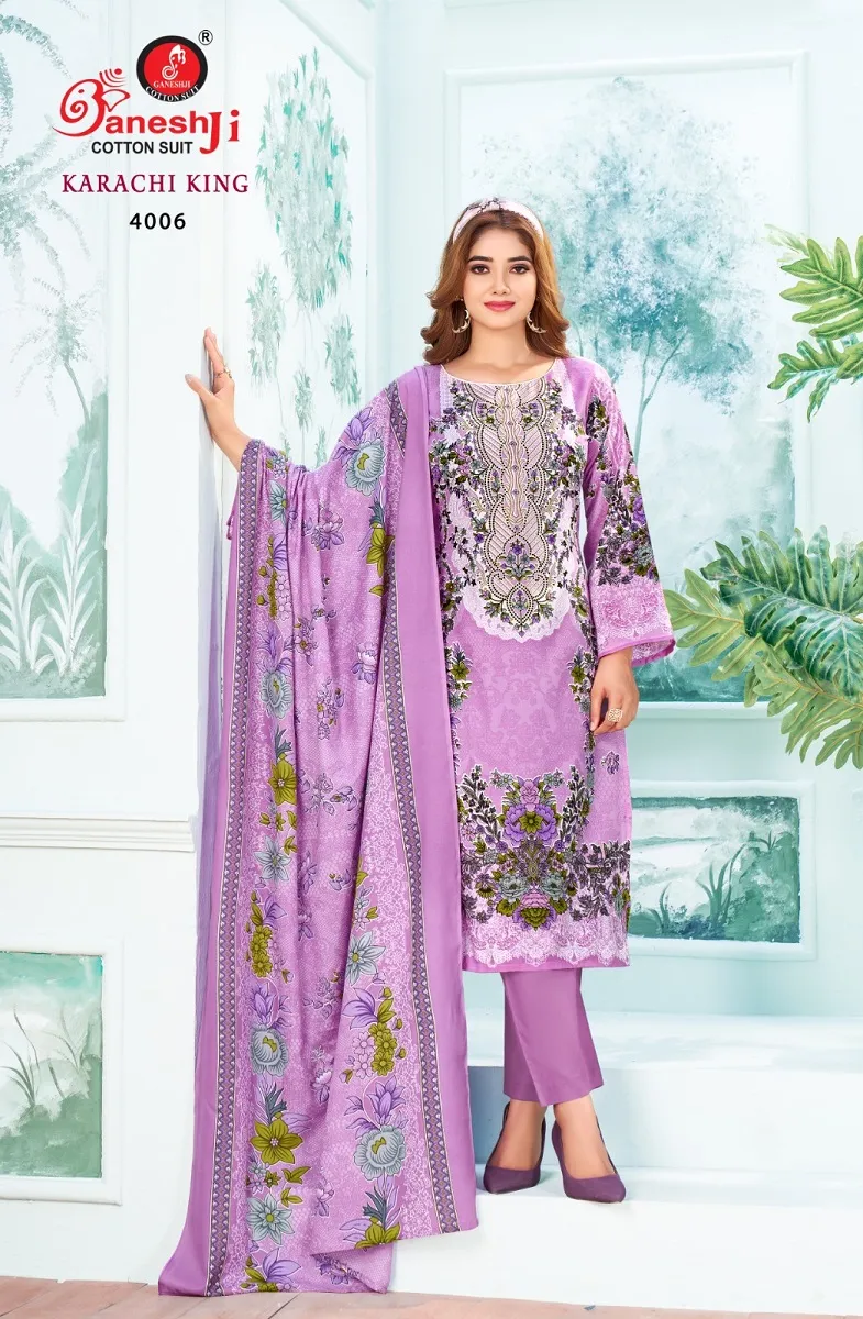 Ganeshji Karachi King Vol 4 Unstitched Suits