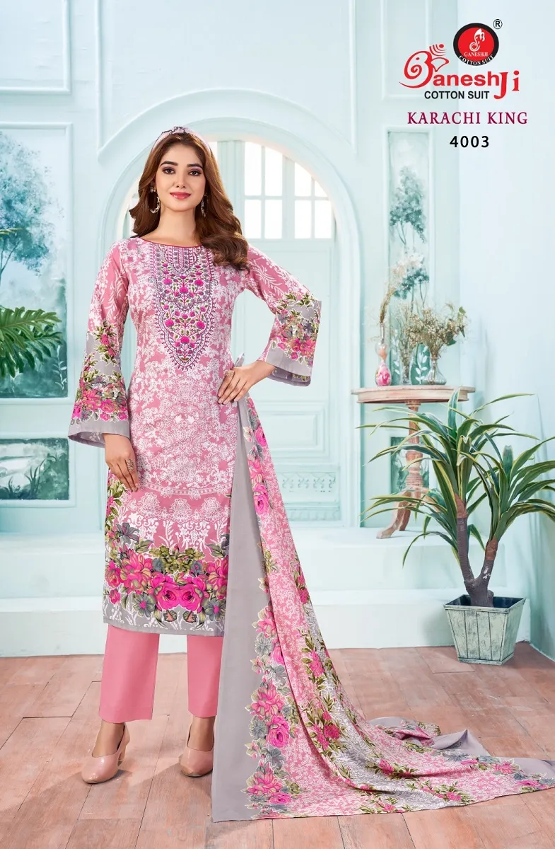 Ganeshji Karachi King Vol 4 Unstitched Suits