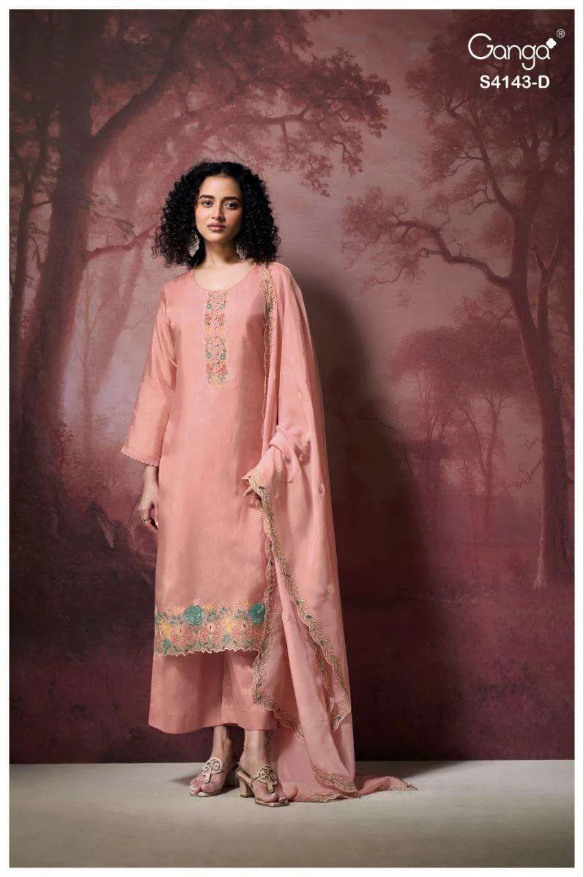 Ganga Binaaya 4143 Semi Stitched Suits