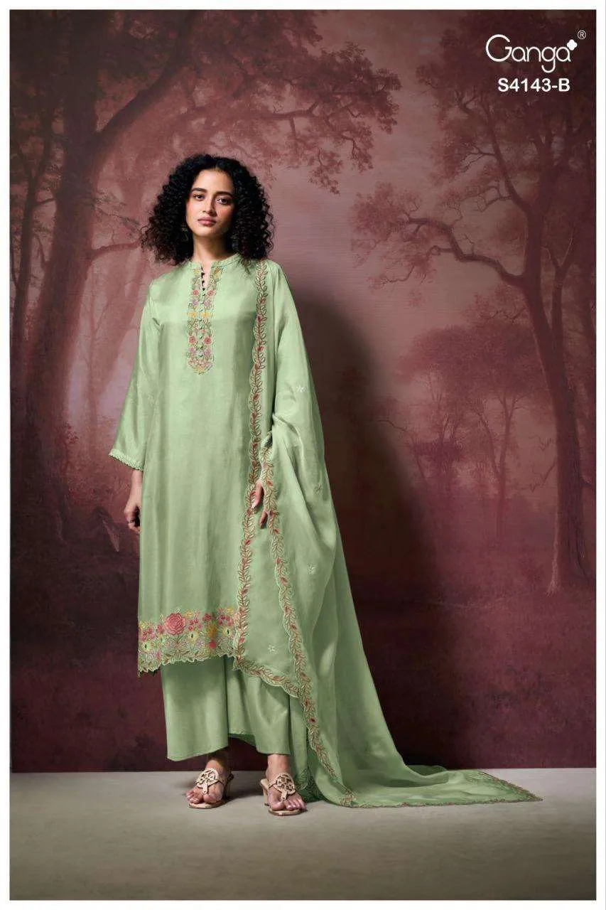 Ganga Binaaya 4143 Semi Stitched Suits