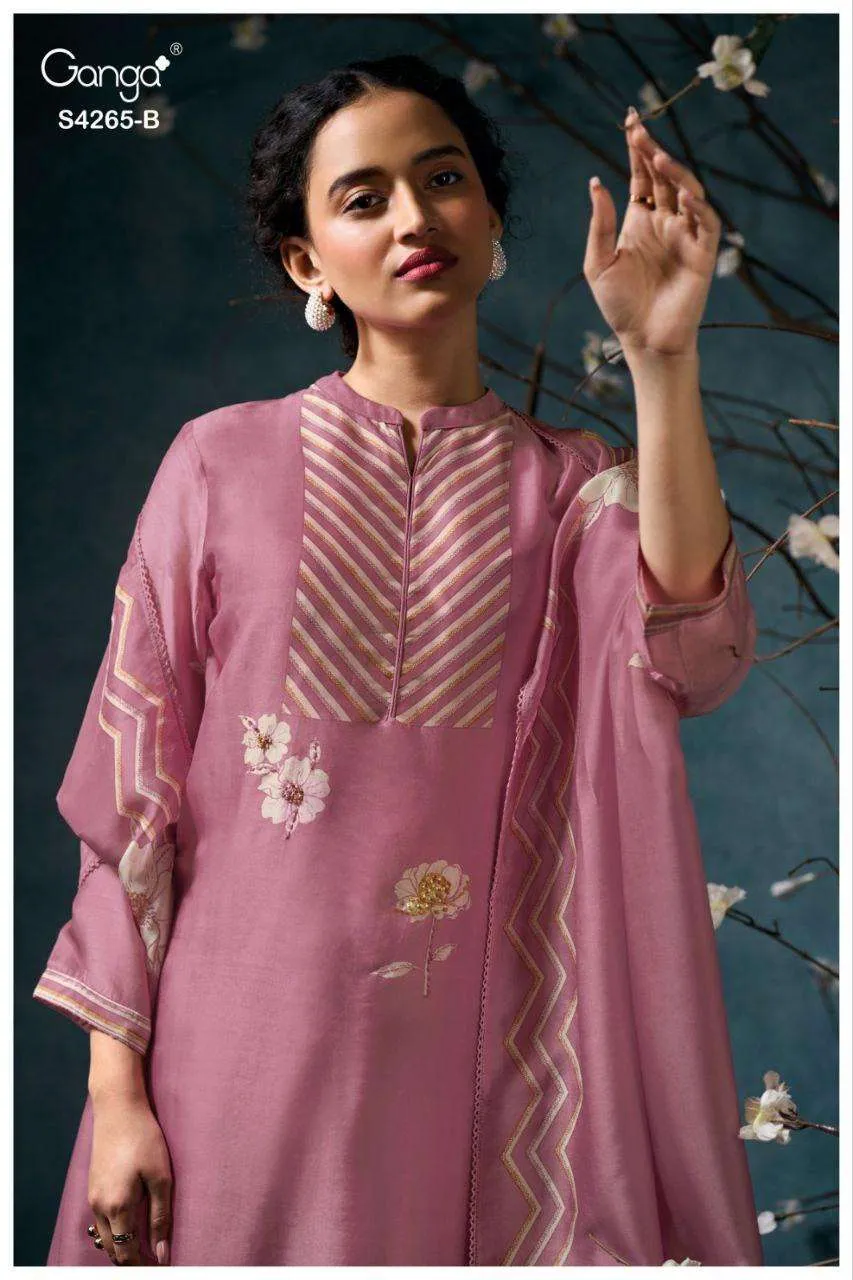 Ganga Priselle 4265 Semi Stitched Suits