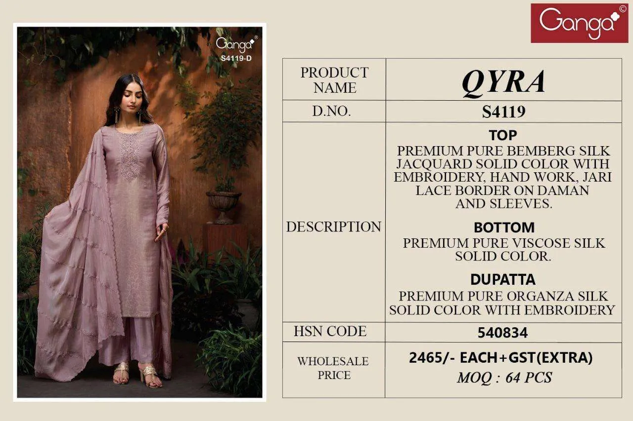 Ganga Qyra 4119 Pakistani Suits