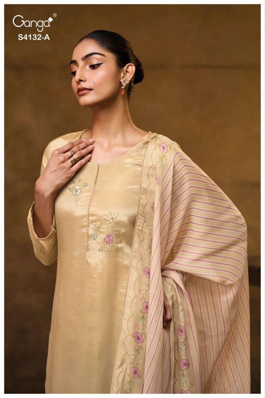 Ganga Tisha 4132 Semi Stitched Suits