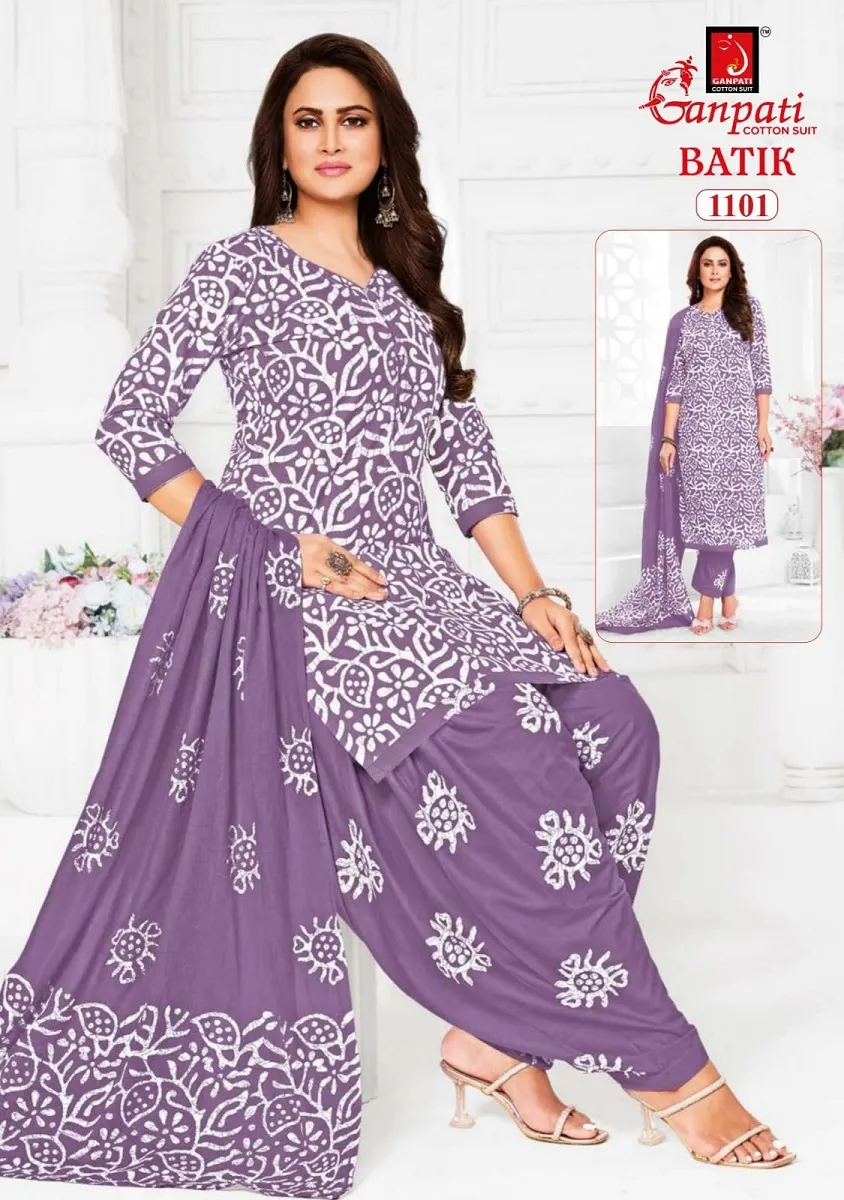 Ganpati Batik Patiyala Vol 11 Unstitched Suits
