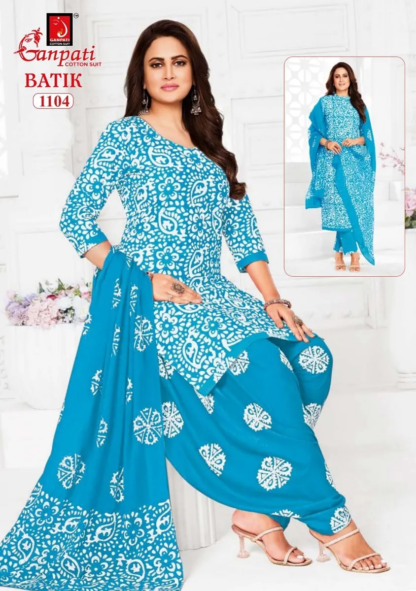 Ganpati Batik Patiyala Vol 11 Unstitched Suits