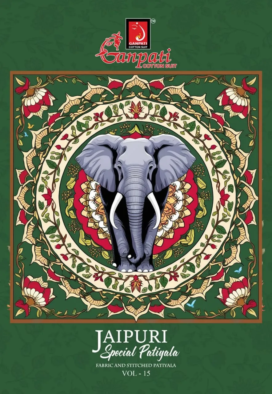 Ganpati Jaipuri Special Patiyala Vol 15 Unstitched Suits