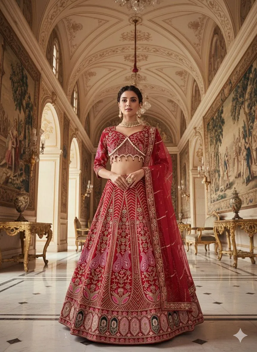 HCR 1101 Kasturi Silk Designer Bridal Wedding Lehenga Choli