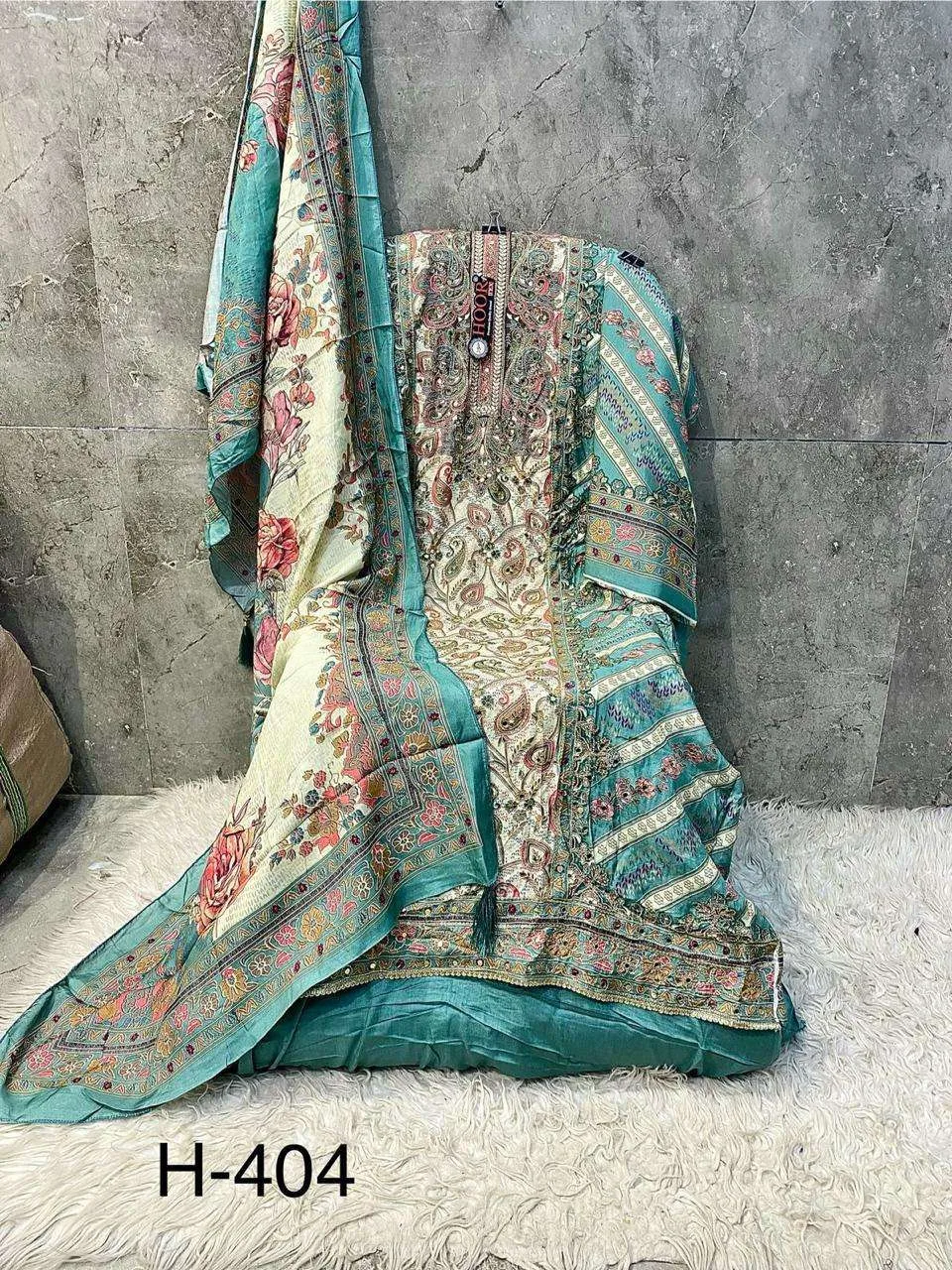 Hoor Tex Design No - H 404 A-c Pakistani Readymade Suits