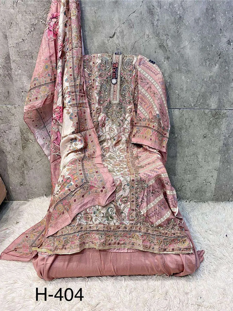 Hoor Tex Design No - H 404 A-c Pakistani Readymade Suits