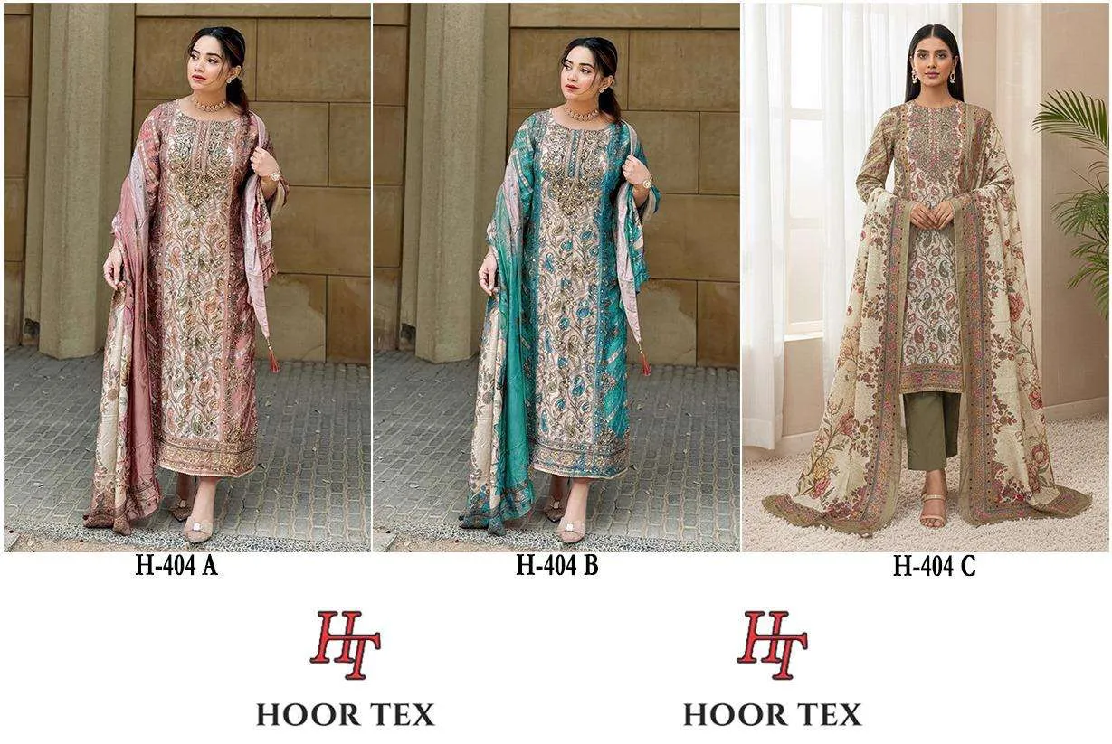 Hoor Tex Design No - H 404 A-c Pakistani Readymade Suits