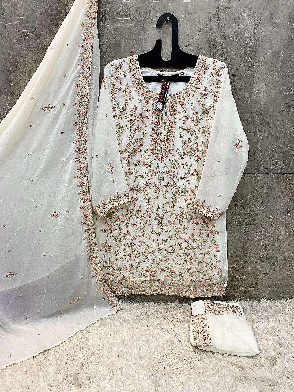Hoor Tex Design No - Hf 145 A-d Pakistani Readymade Suits