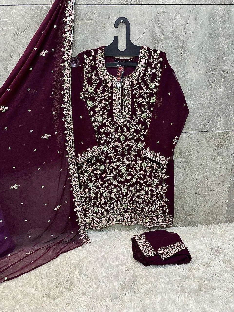 Hoor Tex Design No - Hf 145 A-d Pakistani Readymade Suits