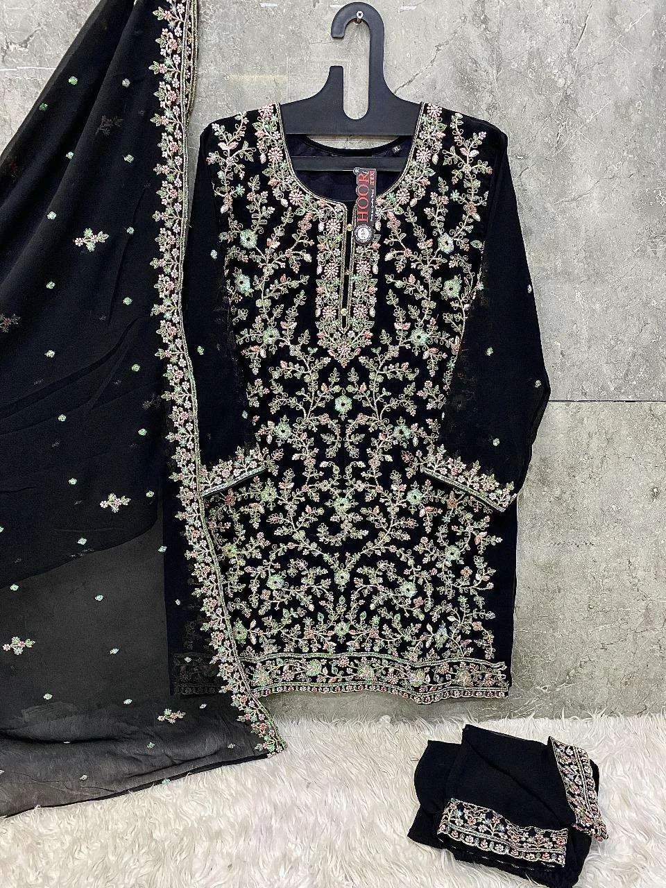 Hoor Tex Design No - Hf 145 A-d Pakistani Readymade Suits