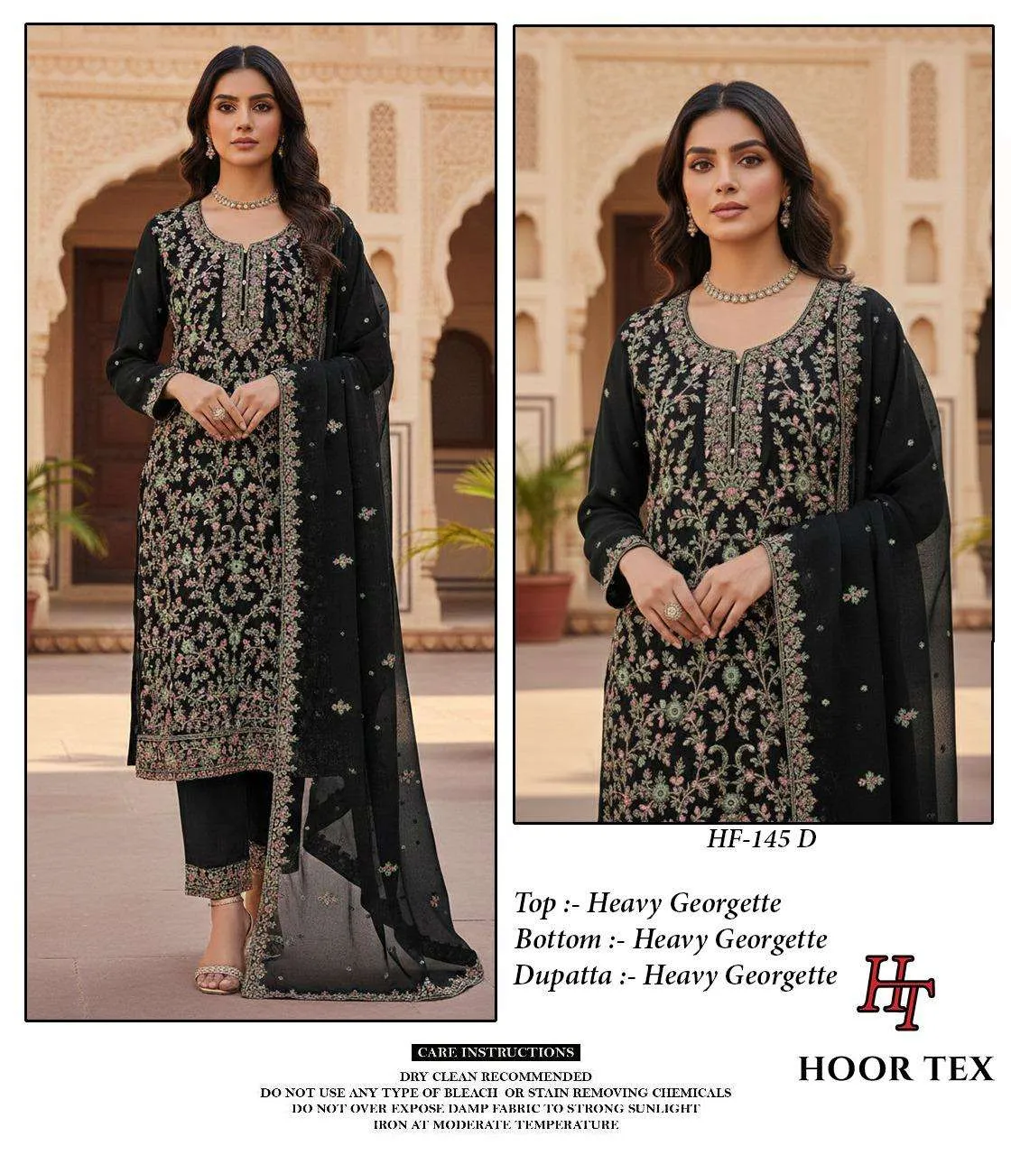Hoor Tex Design No - Hf 145 A-d Pakistani Readymade Suits